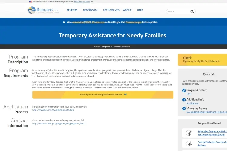 Temporary Assistance for Needy Families(TANF) 