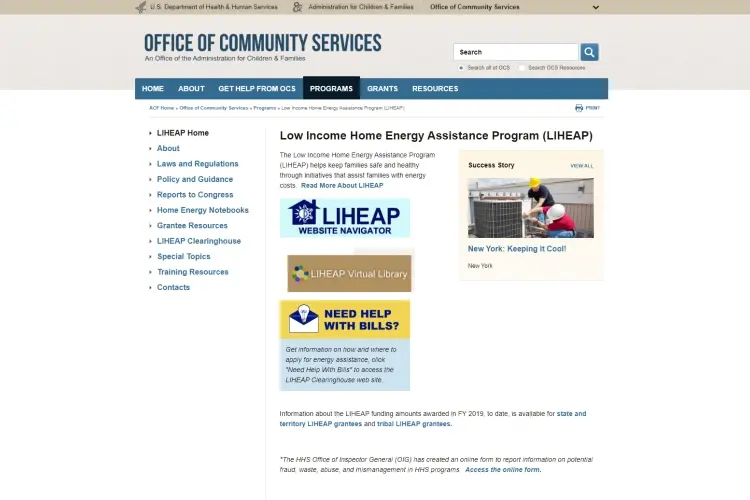 The Low Income Home Energy Resistance Program (LIHEAP) 