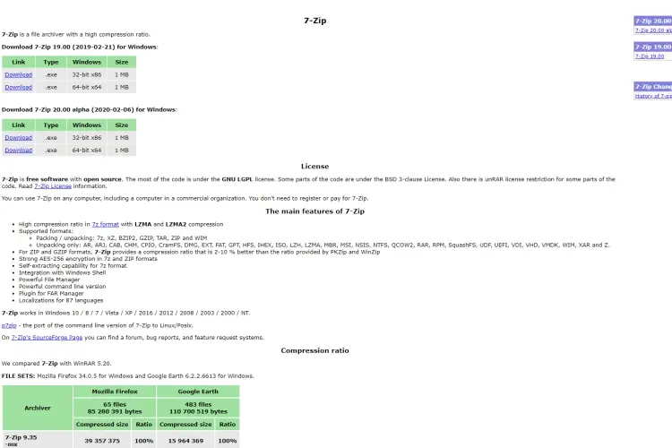 7-Zip FileCompression and Extraction