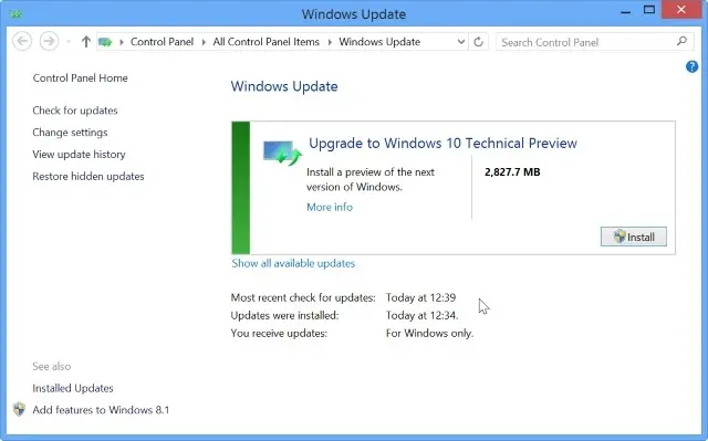 Performing Updates Via Windows Updates