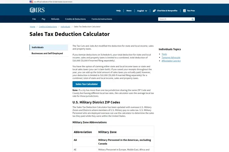 Taxdeduction Calculator