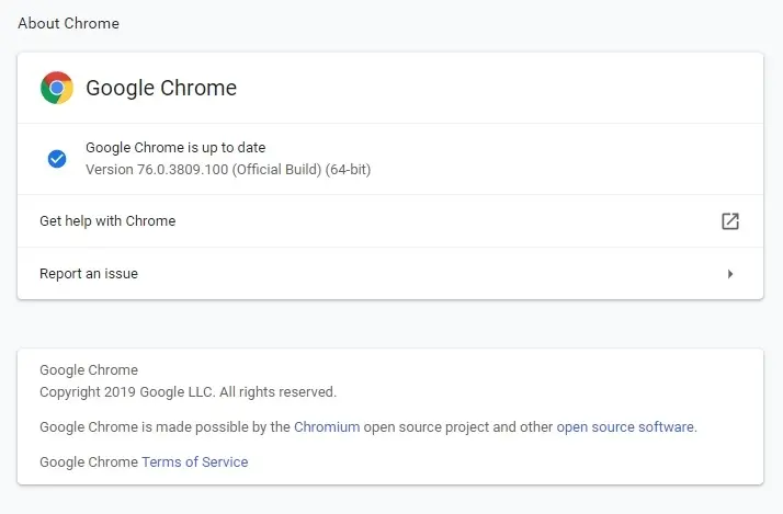 Use Google Chrome's Latest Version