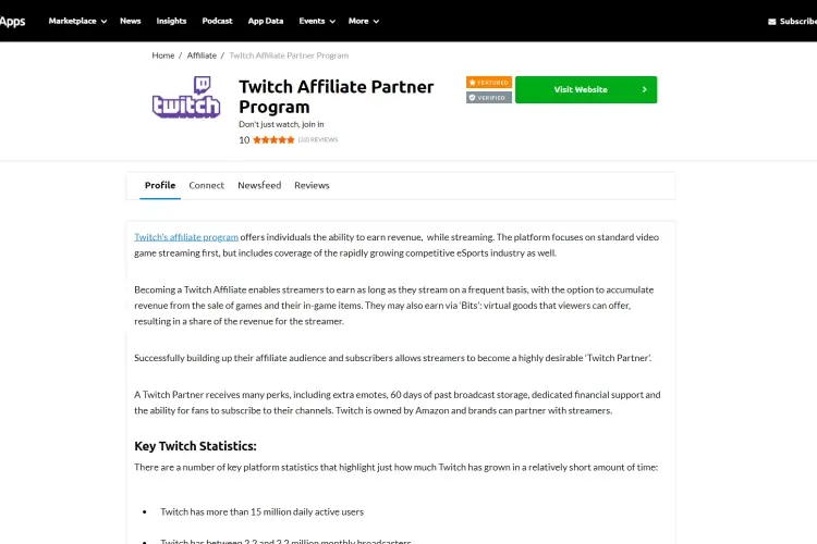 Becoming a Twitch Affiliate 
